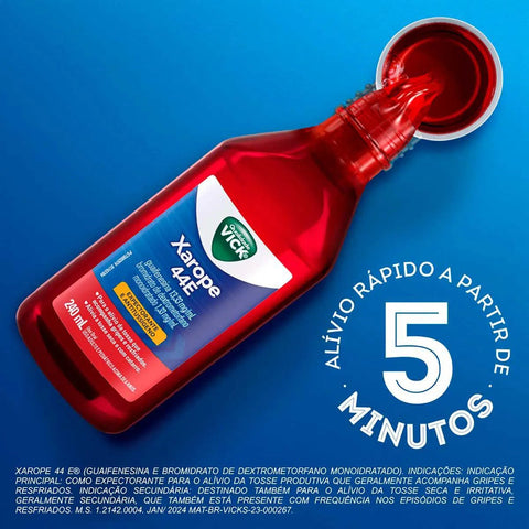 Xarope 44E 1,30mg/mL + 13,30mg/mL - 240 mL - Xarope