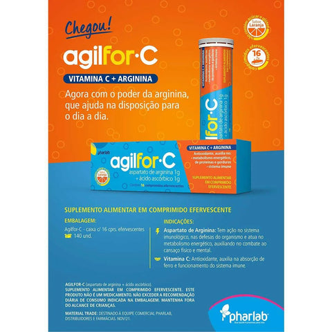 Agilfor C 1g + 1g - 16 unidades - Efervescente
