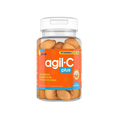 Vitamina C Agil C Plus 30mg + 5mcg + 2,5mg - 40 Unidades - Goma