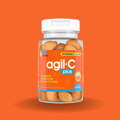 Vitamina C Agil C Plus 30mg + 5mcg + 2,5mg - 40 Unidades - Goma