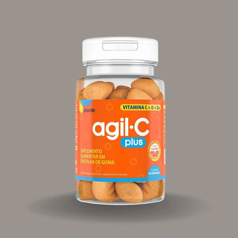 Vitamina C Agil C Plus 30mg + 5mcg + 2,5mg - 40 Unidades - Goma