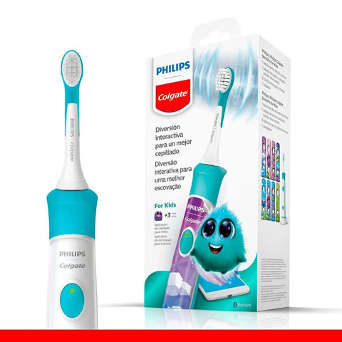 Escova de Dente Elétrica Kids Philips Colgate Sonicpro 3+ Anos, Recarregável, Bivolt