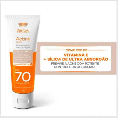 Actine Protetor Solar Facial Colors Pele Clara - FPS 70 - 40 g
