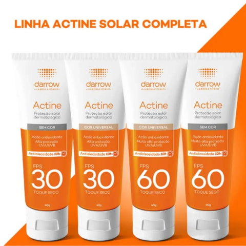 Actine Protetor Solar Facial Sem Cor - FPS 60 - 40 g