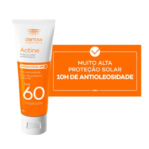 Actine Protetor Solar Facial Sem Cor - FPS 60 - 40 g