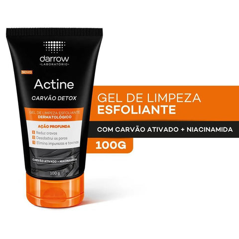 Darrow Actine Carvão Detox Gel de Limpeza Esfoliante 100g