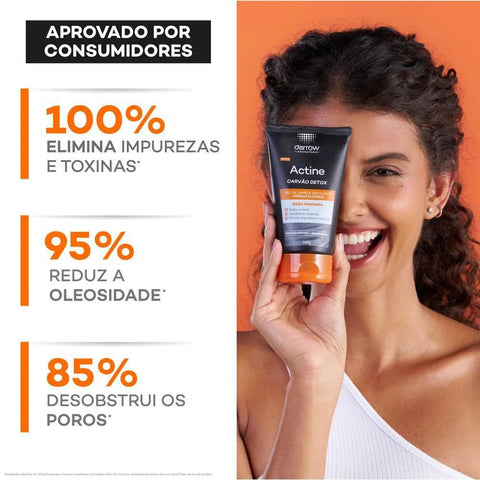 Darrow Actine Carvão Detox Gel de Limpeza Esfoliante 100g