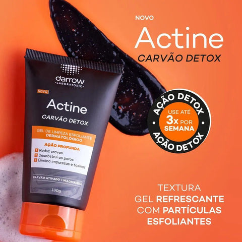 Darrow Actine Carvão Detox Gel de Limpeza Esfoliante 100g