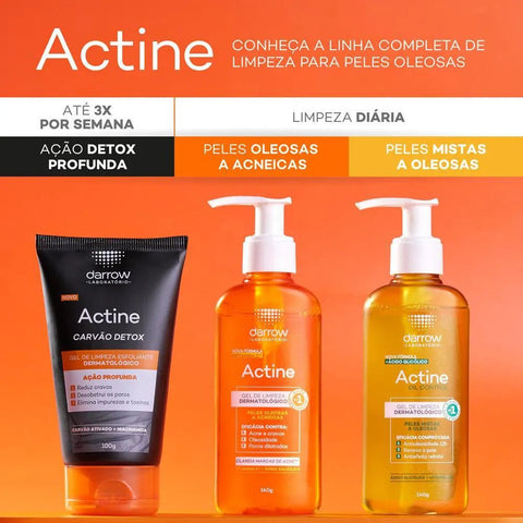 Darrow Actine Carvão Detox Gel de Limpeza Esfoliante 100g