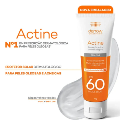 Kit Actine Protetor Solar Color + Gel de Limpeza FPS 60 - 40 g + 40 g