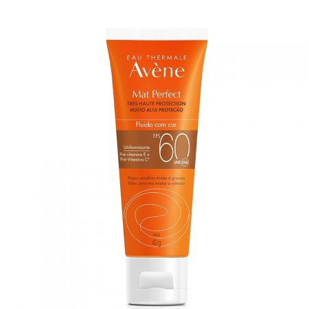 Protetor Solar Facial Avène Mat Perfect Com Cor - FPS 60 - 40 g