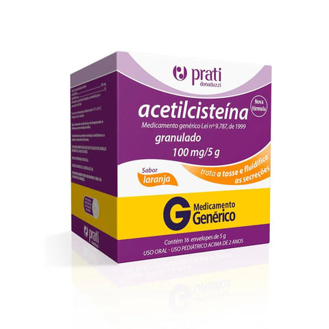 Acetilcisteína (Prati-Donaduzzi) 20mg/g - 16 x 5 g - Pó