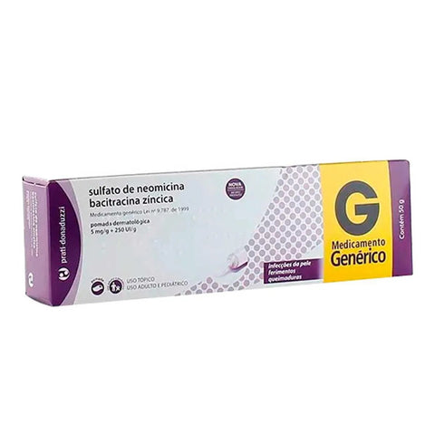 Sulfato de Neomicina + Bacitracina Zíncica (Prati-Donaduzzi) 5mg/g + 250UI/g - 50 g - Pomada