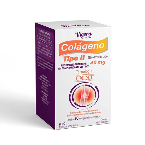 Suplemento Alimentar Vigora Plus Colágeno Tipo II  30 Unidades - Comprimido