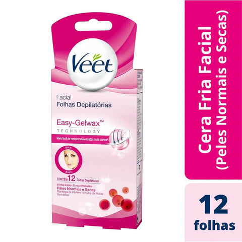 Cera Veet Cera Facial Pele Normal Com 12