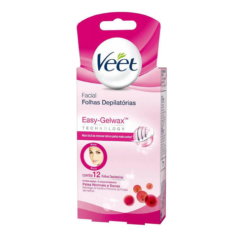 Cera Veet Cera Facial Pele Normal Com 12
