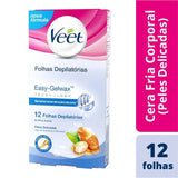 Cera Veet Fria Pele Delicada Com 12