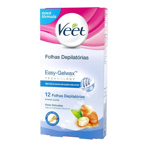 Cera Veet Fria Pele Delicada Com 12