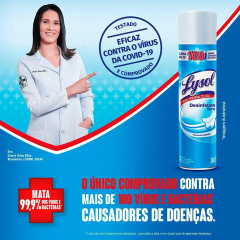 Desinfetante Lysol Brisa Da Manhã Spray Com 354g