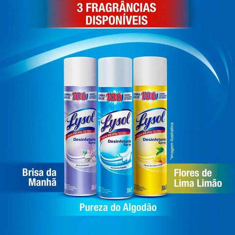 Desinfetante Lysol Brisa Da Manhã Spray Com 354g