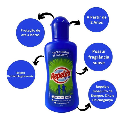 Loção Repelente de Insetos Super Repelex 100ml