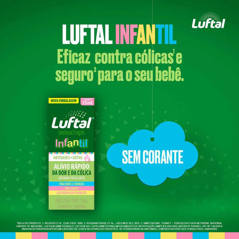Luftal Infantil 75mg/mL - 15 mL - Gotas