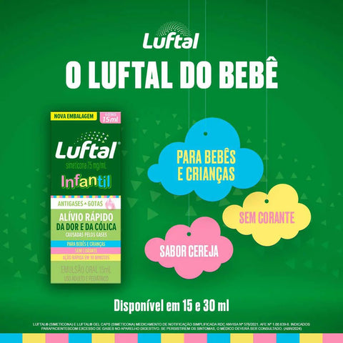 Luftal Infantil 75mg/mL - 15 mL - Gotas