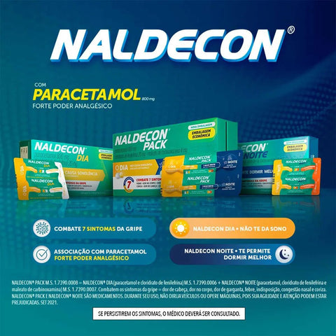 Naldecon Dia 800mg + 20mg - 24 Unidades - Comprimido