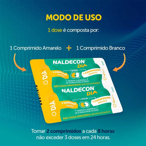 Naldecon Dia 800mg + 20mg - 24 Unidades - Comprimido