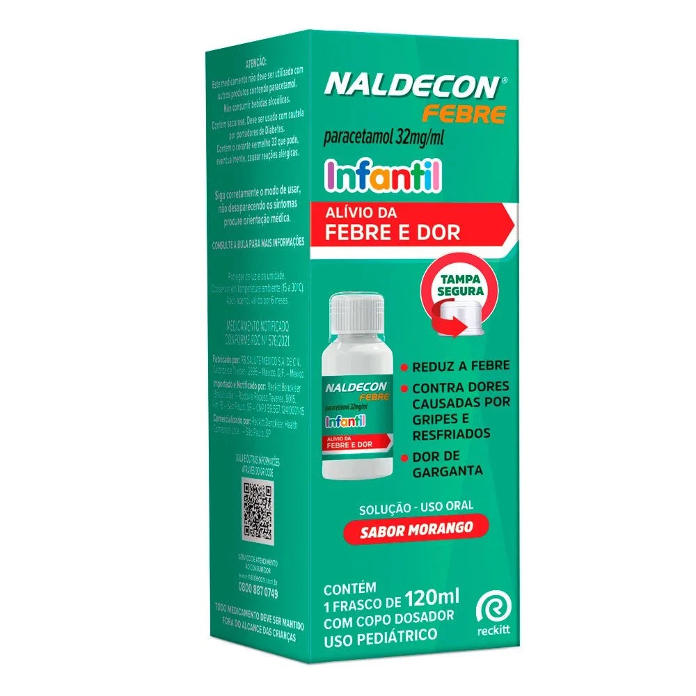 Naldecon Febre Infantil 32mg - 120 mL - Solução – Pill Farmácia Digital