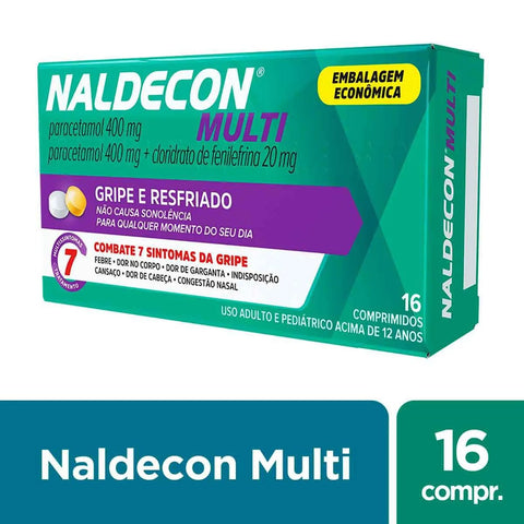 Naldecon Multi (400mg + 20mg) + 400mg - 16 Unidades - Comprimido