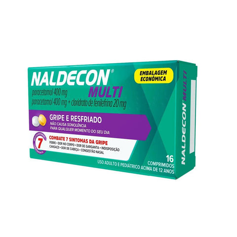Naldecon Multi (400mg + 20mg) + 400mg - 16 Unidades - Comprimido