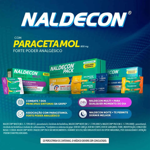 Naldecon Multi (400mg + 20mg) + 400mg - 16 Unidades - Comprimido