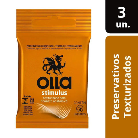 Preservativo Olla Stimulus Texturizado 3 Unidades