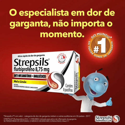 Strepsils 8,75mg - 4 Unidades - Pastilha