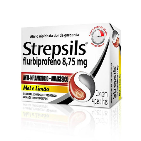 Strepsils 8,75mg - 4 Unidades - Pastilha