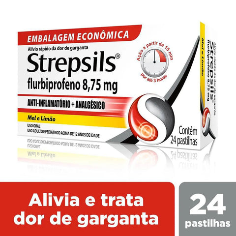 Strepsils Mel e Limão 8,75mg - 24 Unidades - Pastilha