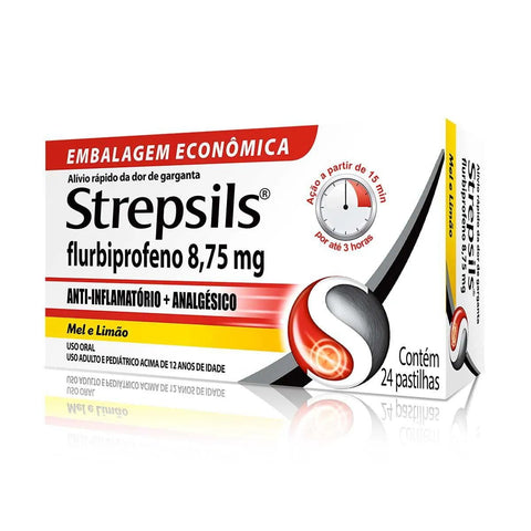 Strepsils Mel e Limão 8,75mg - 24 Unidades - Pastilha