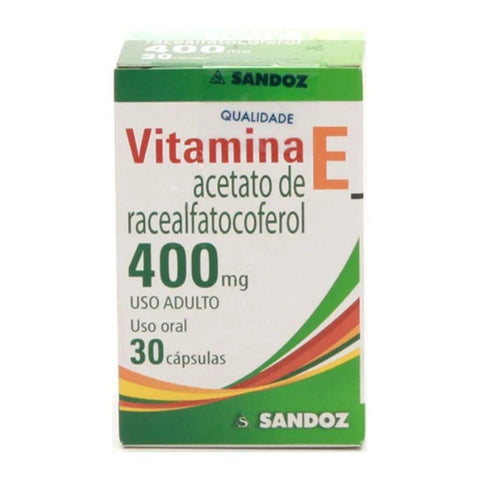 Vitamina E (Sandoz) 400mg - 30 Unidades - Cápsula