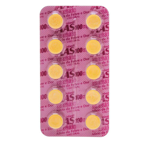 AAS 100mg - 10 Unidades - Comprimido