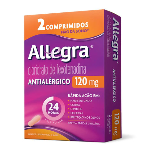 Allegra 120mg - 2 Unidades - Comprimido
