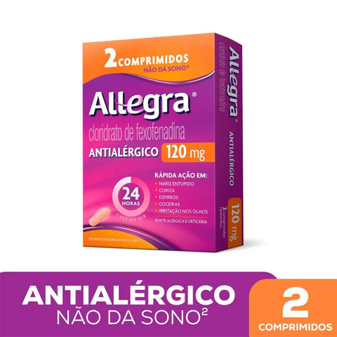 Allegra 120mg - 2 Unidades - Comprimido