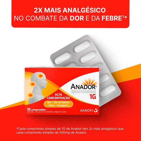 Anador 1g - 10 Unidades - Comprimido