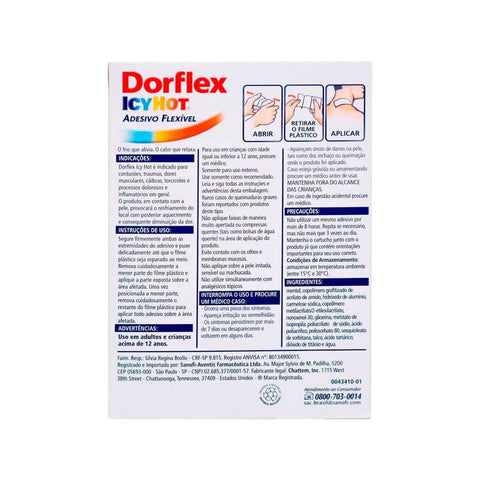 Dorflex Icy Hot Pequeno - 5 Unidades - Adesivo
