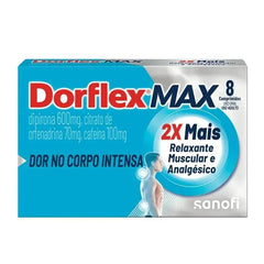 Dorflex MAX 600mg + 70mg + 100mg - 8 Unidades - Comprimido