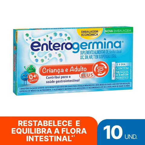 Enterogermina Plus 4BCFU/5mL - 10 x 5 mL - Suspensão