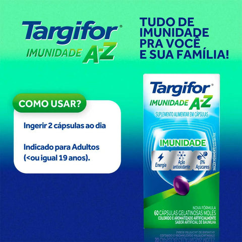 Polivitamínico Targifor Imunidade A-Z 60 Unidades - Cápsula