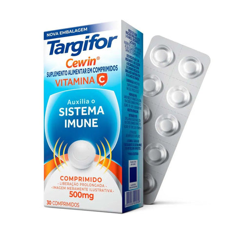 Vitamina C Cewin Targifor 500mg - 30 Unidades - Comprimido