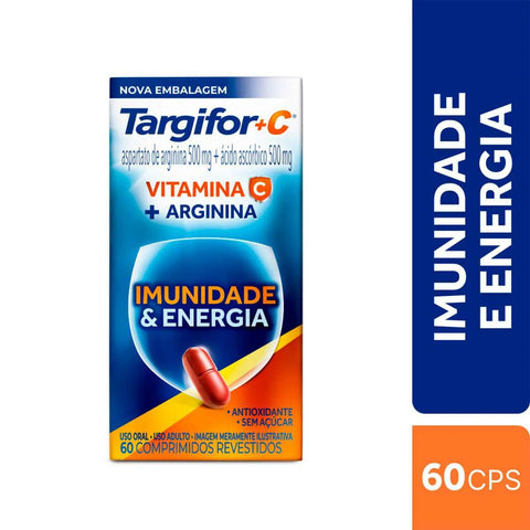 Vitamina C Targifor C 500 + 500mg - 60 Unidades - Comprimido