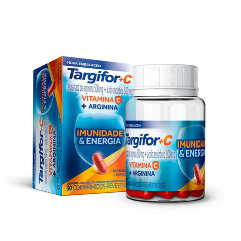 Vitamina C Targifor C 500mg + 500mg - 30 Unidades - Comprimido